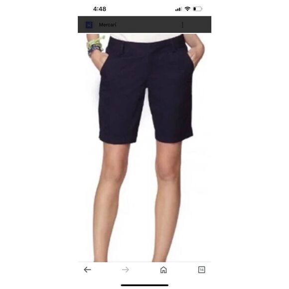 Lilly Pulitzer The Chipper Short Navy Sz 0 Flat front - Picture 1 of 8